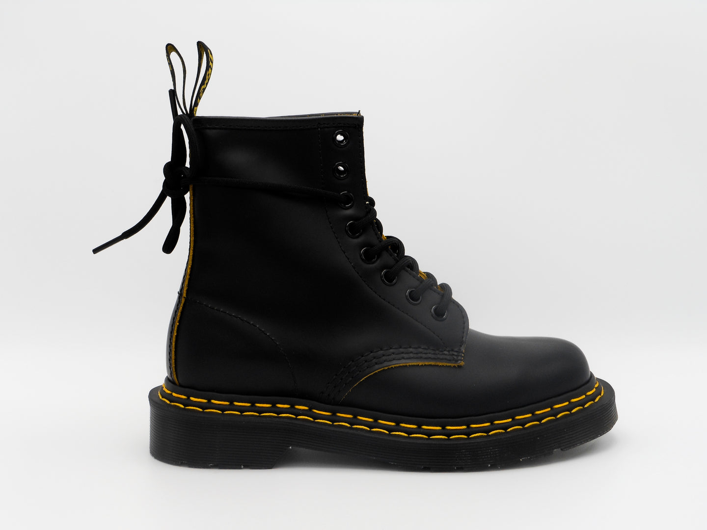 DR. MARTENS 1460DS black yellow smooth slice